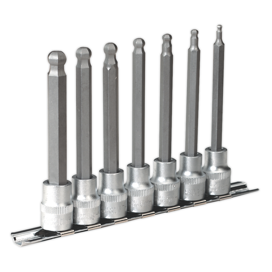 Premier AK6212 Premier Ball-End Hex Socket Bit Set 3/8"Sq Drive 7pc