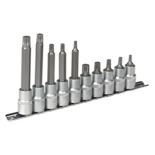 Premier AK6215 Premier Spline Socket Bit Set 1/2"Sq Drive 10pc