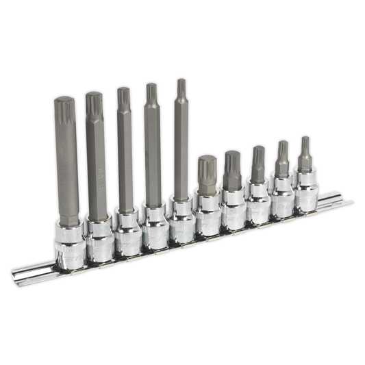 Premier AK6216 Premier Spline Socket Bit Set 3/8"Sq Drive 10pc