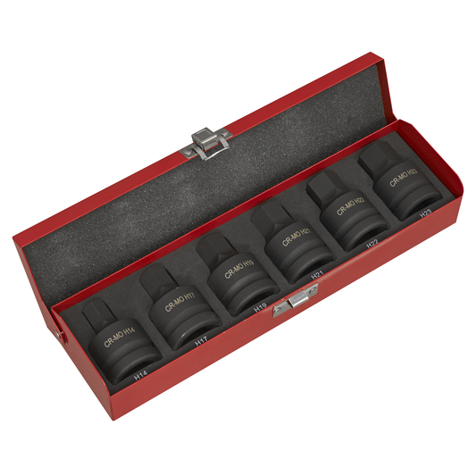 Premier AK6217 Premier Hex Impact Socket Bit Set 3/4"Sq Drive 6pc