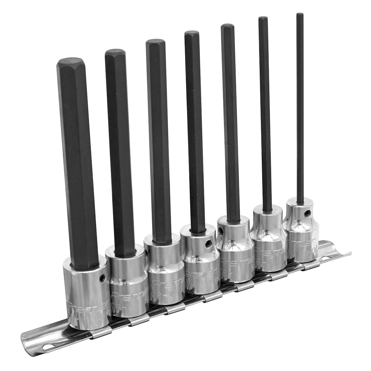 Premier AK62254 Premier Hex Socket Bit Set 3/8"Sq Drive 110mm 7pc