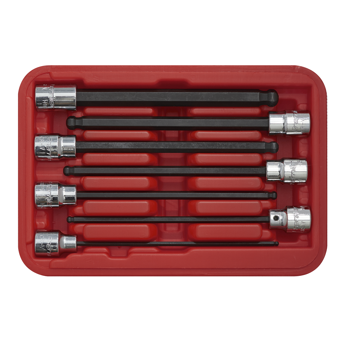 Premier AK62257 Premier Ball-End Hex Socket Bit Set 3/8"Sq Drive 7pc