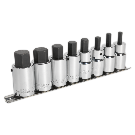 Premier AK62258 Premier Hex Socket Bit Set 1/2"Sq Drive 8pc