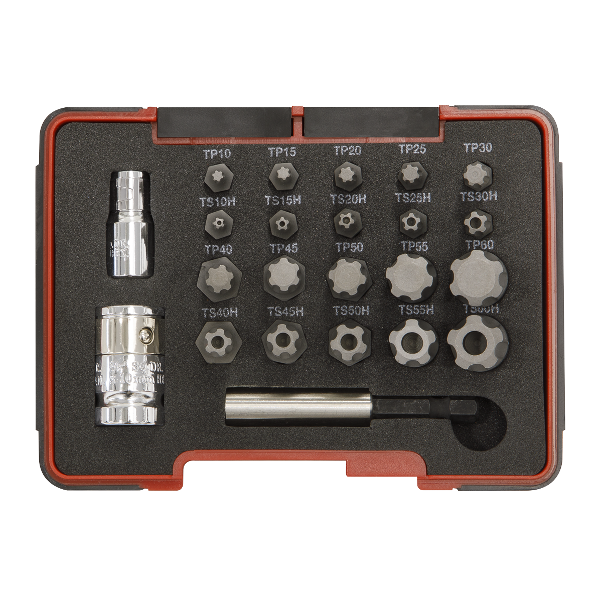 Premier AK6226 Premier TRX-P* & TRX-TS* Security Bit Set 1/4" & 3/8"Sq Drive 23pc