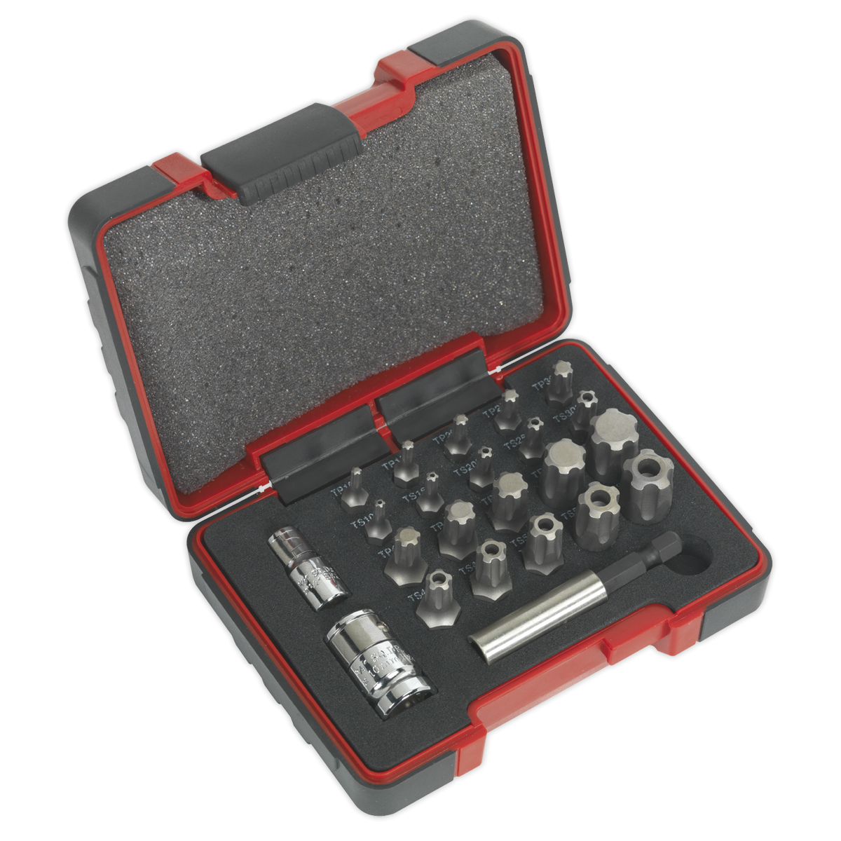 Premier AK6226 Premier TRX-P* & TRX-TS* Security Bit Set 1/4" & 3/8"Sq Drive 23pc