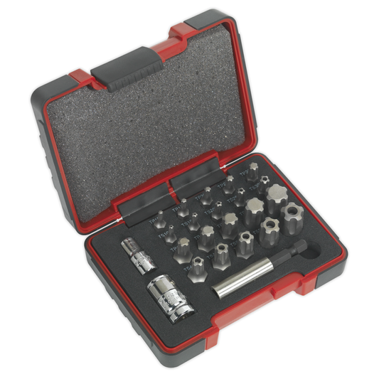Premier AK6226 Premier TRX-P* & TRX-TS* Security Bit Set 1/4" & 3/8"Sq Drive 23pc