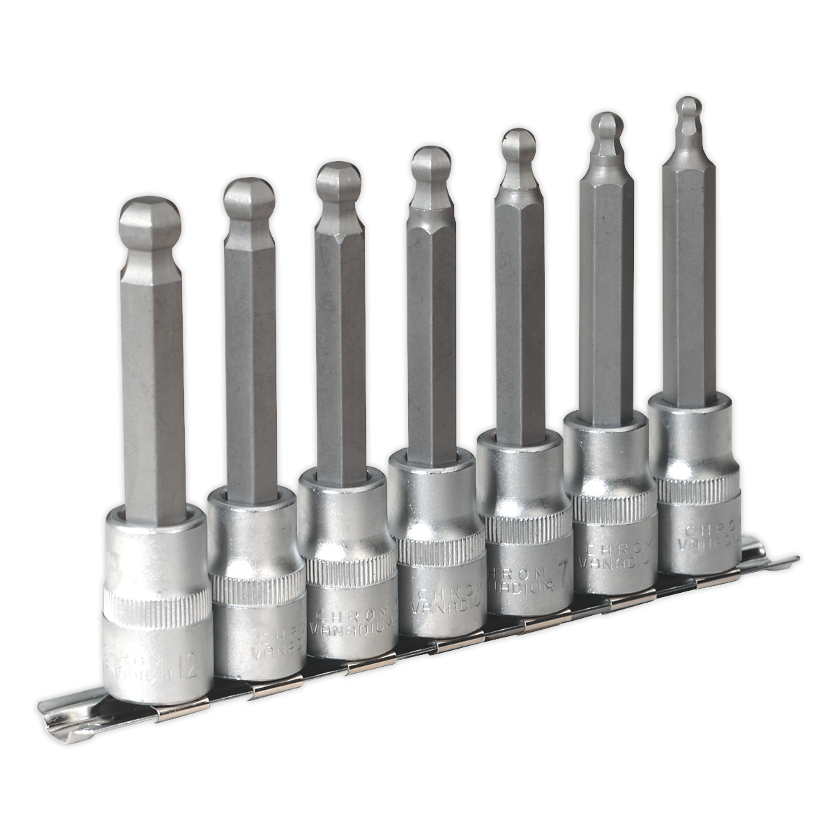Premier AK622 Premier Ball-End Hex Socket Bit Set 1/2"Sq Drive 7pc
