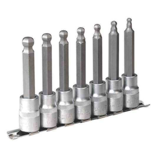 Premier AK622 Premier Ball-End Hex Socket Bit Set 1/2"Sq Drive 7pc