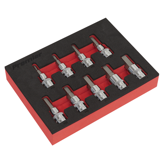 Premier AK6240 Premier Hex Socket Bit Set 3/8"Sq Drive 9pc