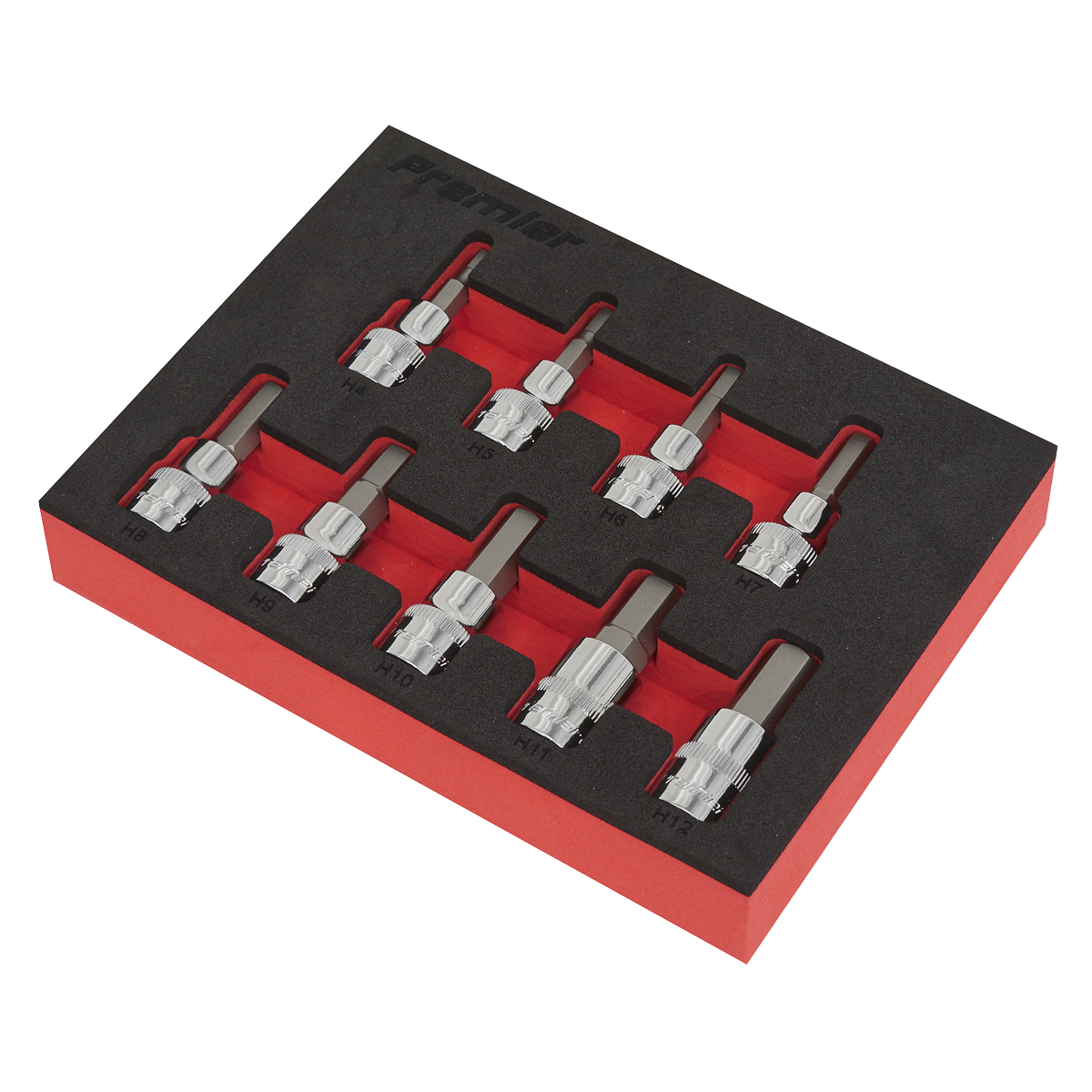 Premier AK6240 Premier Hex Socket Bit Set 3/8"Sq Drive 9pc