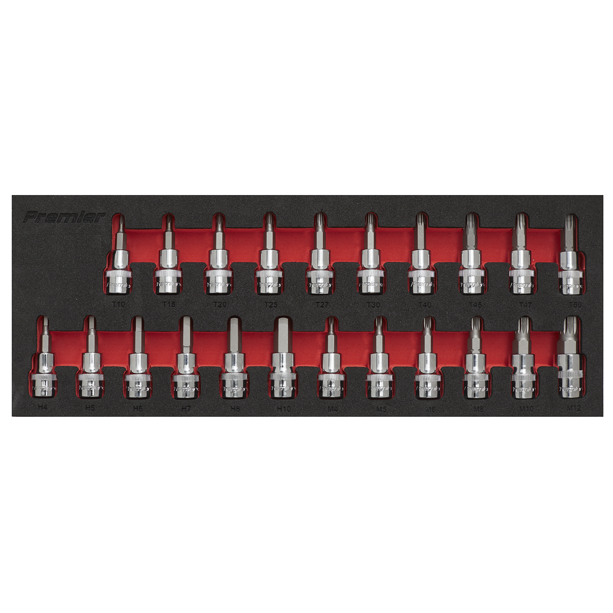 Premier AK6243 Premier TRX-Star*/Hex/Spline Socket Bit Set 3/8"Sq Drive 22pc