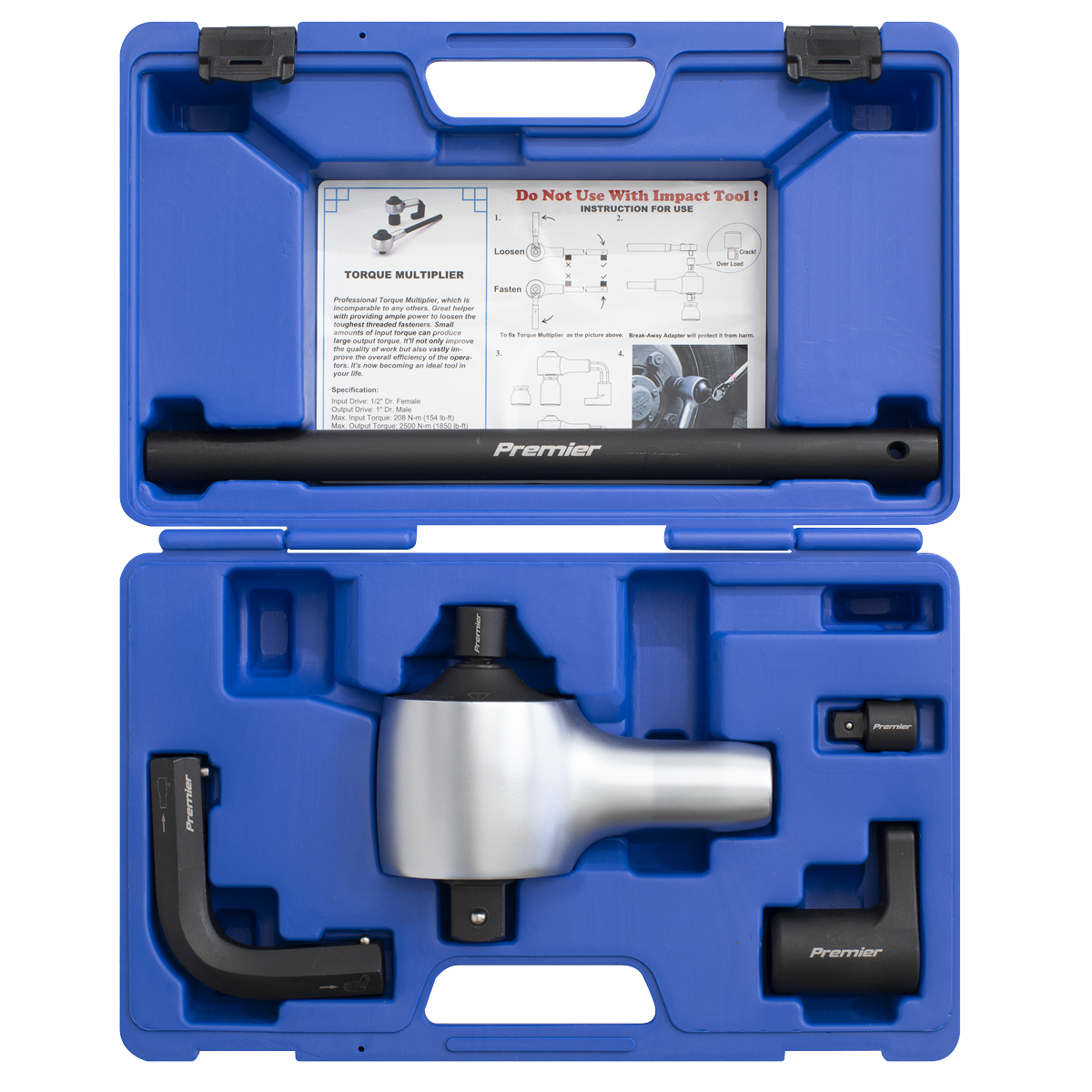 Premier AK6291 Premier Torque Multiplier Set 1/2"-1"Sq Drive 7pc