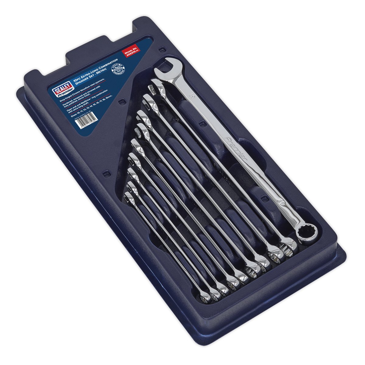 Premier AK6310 Premier Extra-Long Combination Spanner Set 10pc