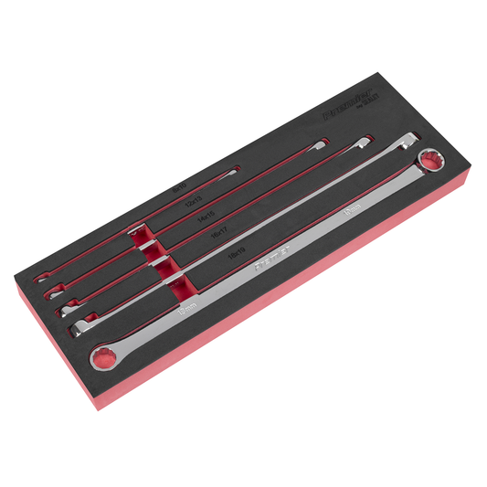 Premier AK63110 Premier Extra-Long Double End Ring Spanner Set in EVA Foam Tray 5pc