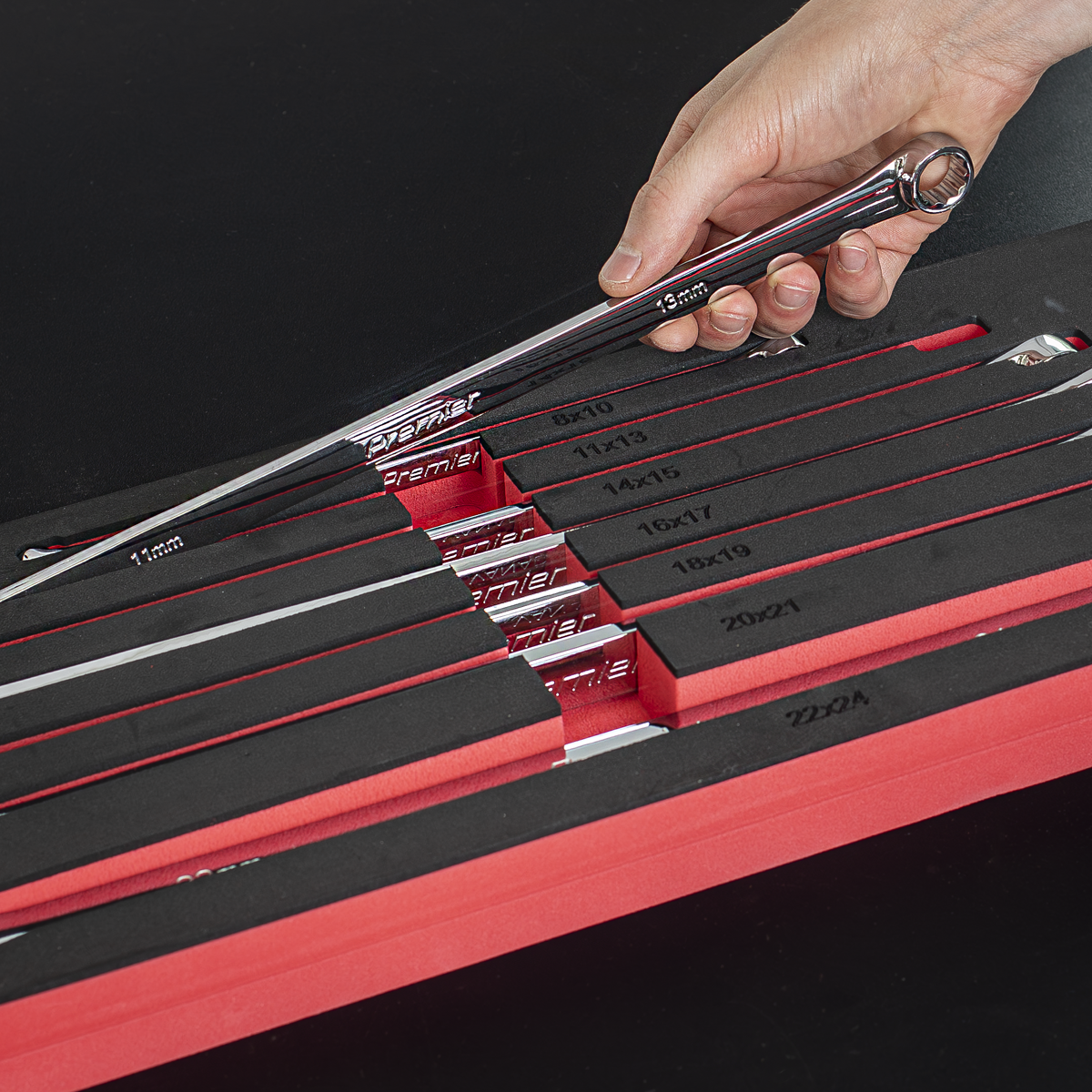 Premier AK6311 Extra-Long Double End Ring Spanner Set 7pc