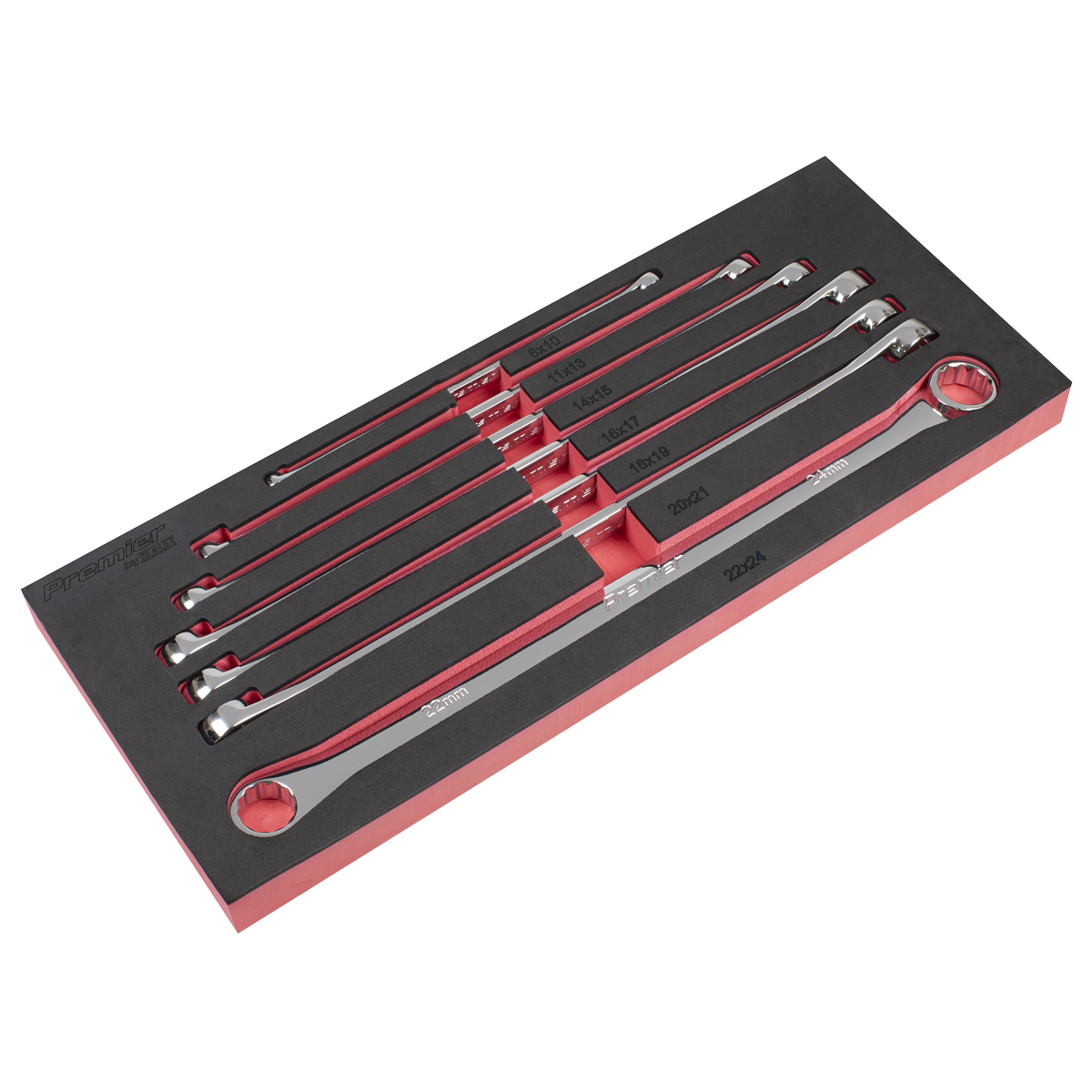 Premier AK6311 Extra-Long Double End Ring Spanner Set 7pc