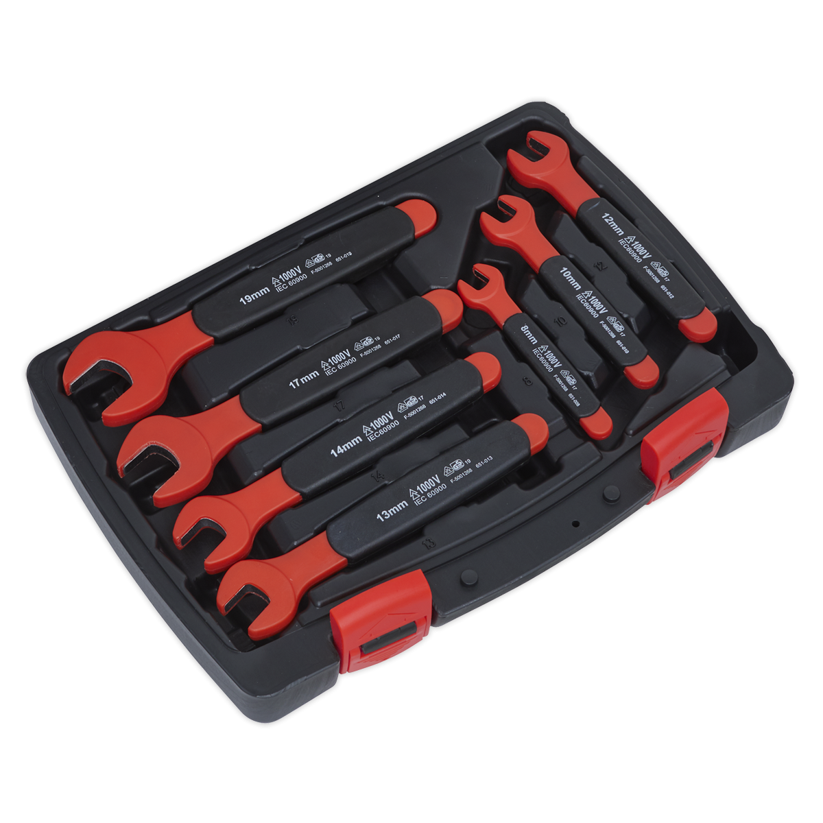 Premier AK63171 Premier Insulated Open-End Spanner Set 7pc - VDE Approved