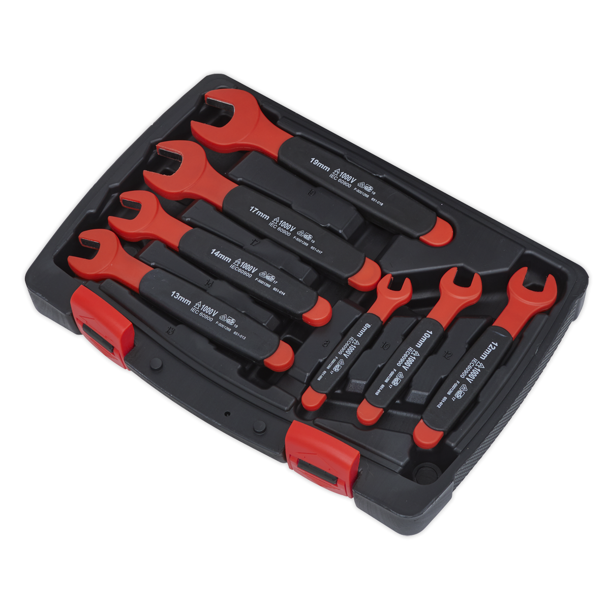 Premier AK63171 Premier Insulated Open-End Spanner Set 7pc - VDE Approved