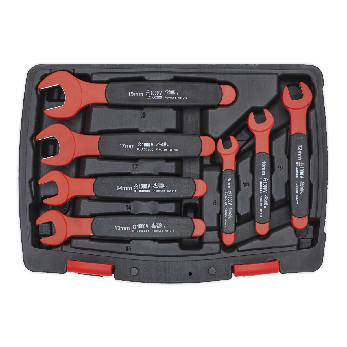 Premier AK63171 Premier Insulated Open-End Spanner Set 7pc - VDE Approved