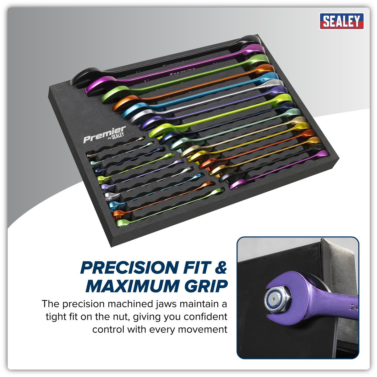 Premier AK63268 Premier Multi-Coloured Combination Spanner Set 25pc