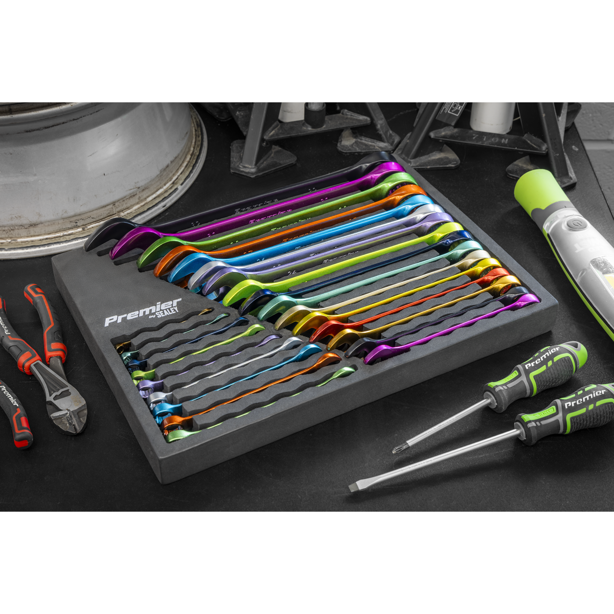 Premier AK63268 Premier Multi-Coloured Combination Spanner Set 25pc