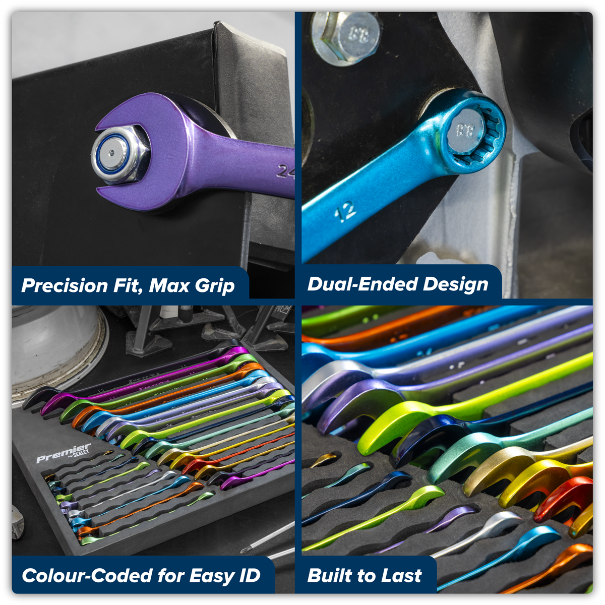 Premier AK63268 Premier Multi-Coloured Combination Spanner Set 25pc