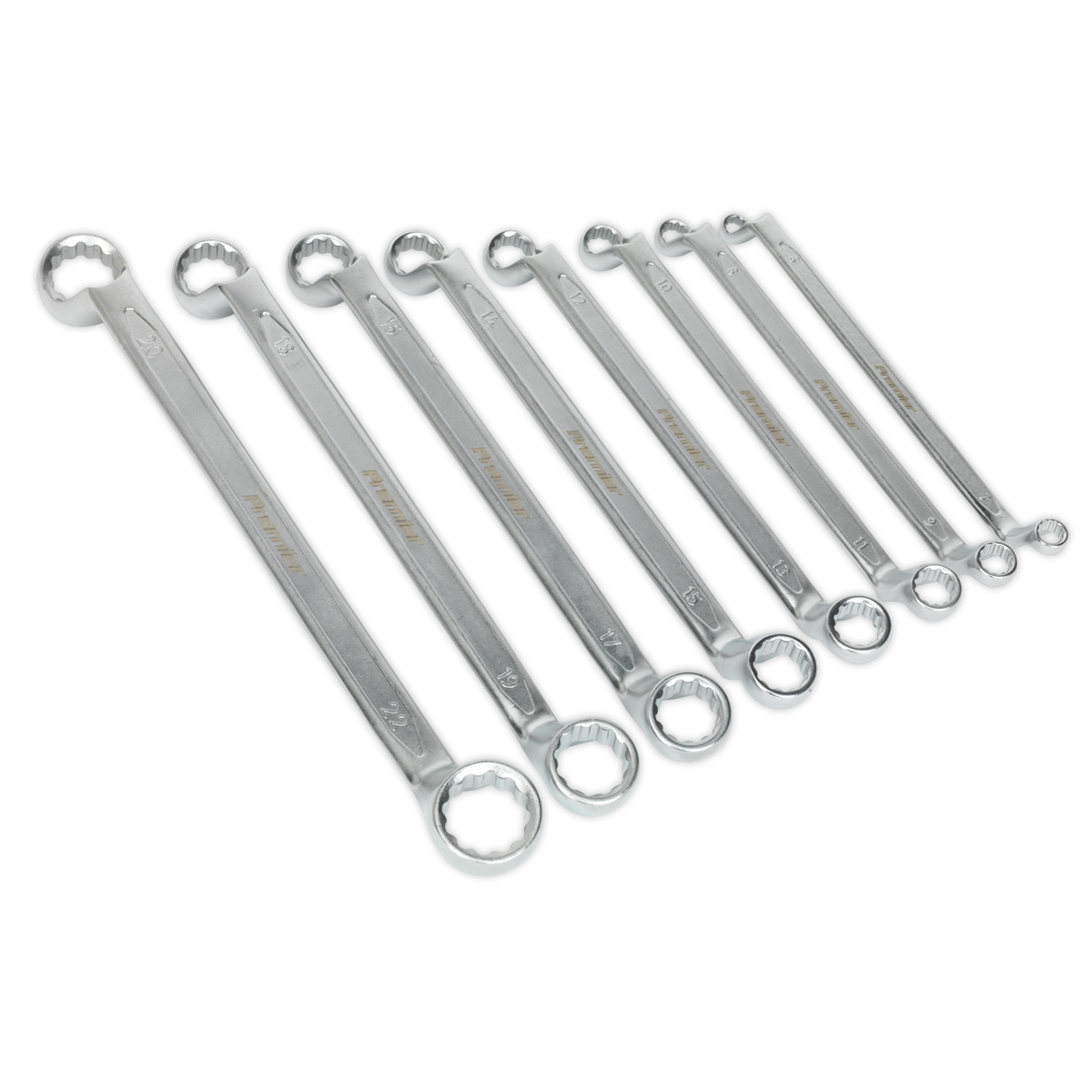 Premier AK6327 Premier Offset Double End Ring Spanner Set 8pc