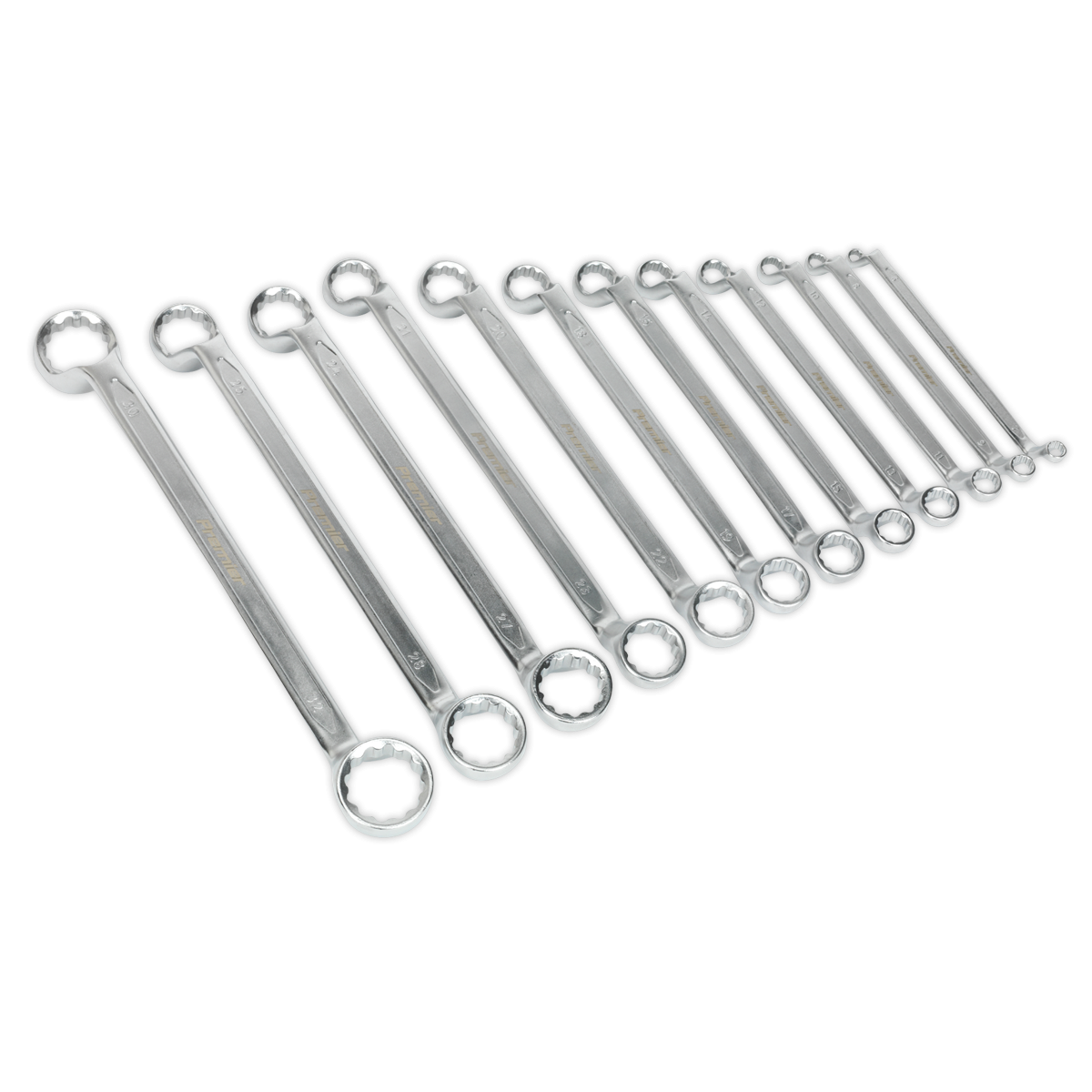 Premier AK6328 Premier Offset Double End Ring Spanner Set 12pc