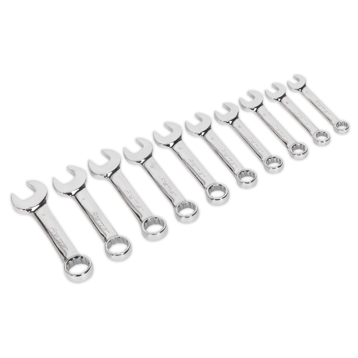 Premier AK633 Premier Stubby Combination Spanner Set 10pc