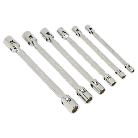 Premier AK635 Premier Double Flexi-Head Socket Spanner Set 6pc