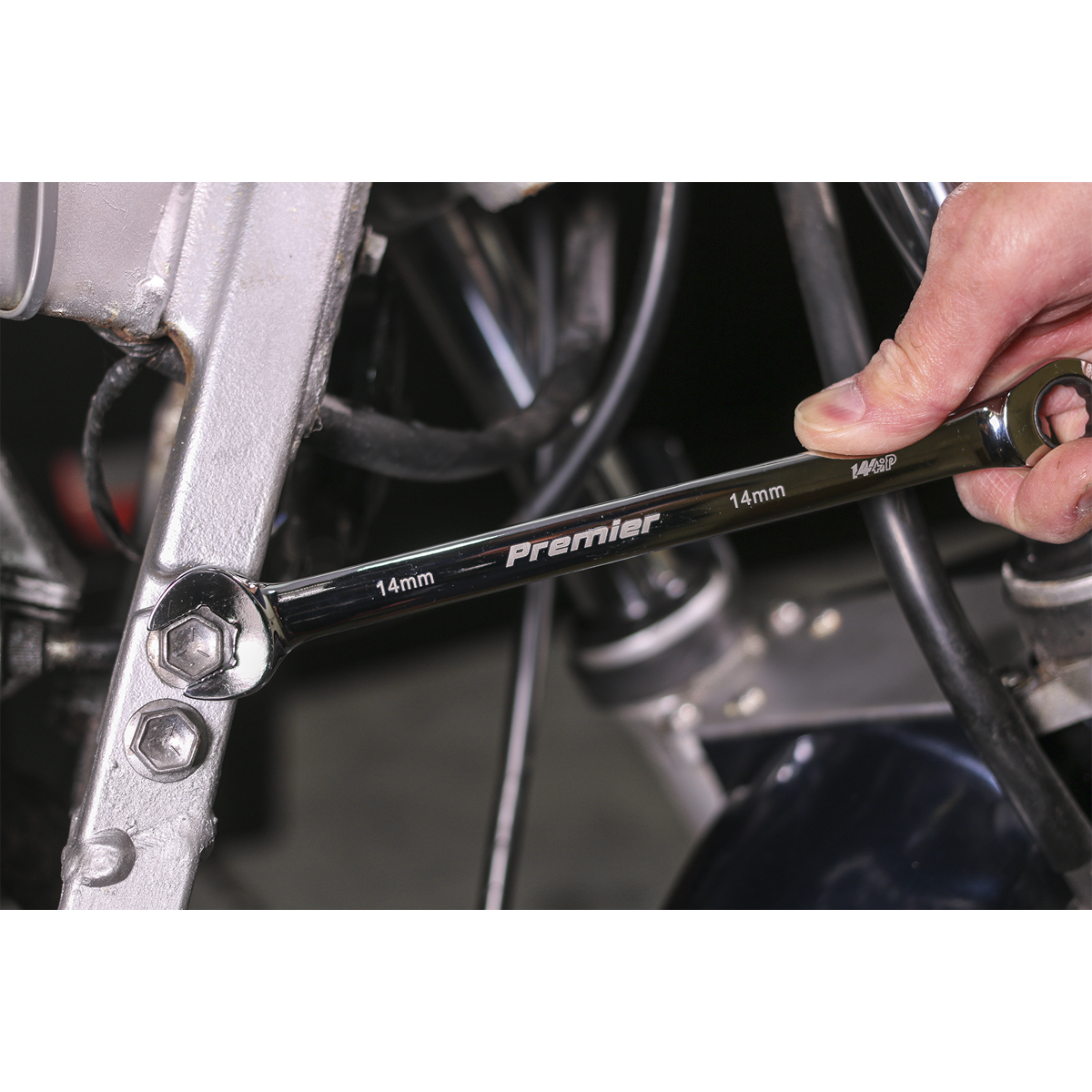 Premier AK63914 Premier Extra-Long Combination Ratchet Spanner Set 10pc