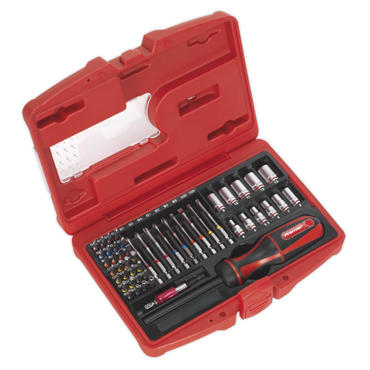 Premier AK64903 Premier Fine Tooth Ratchet Screwdriver & Accessory Set 51pc