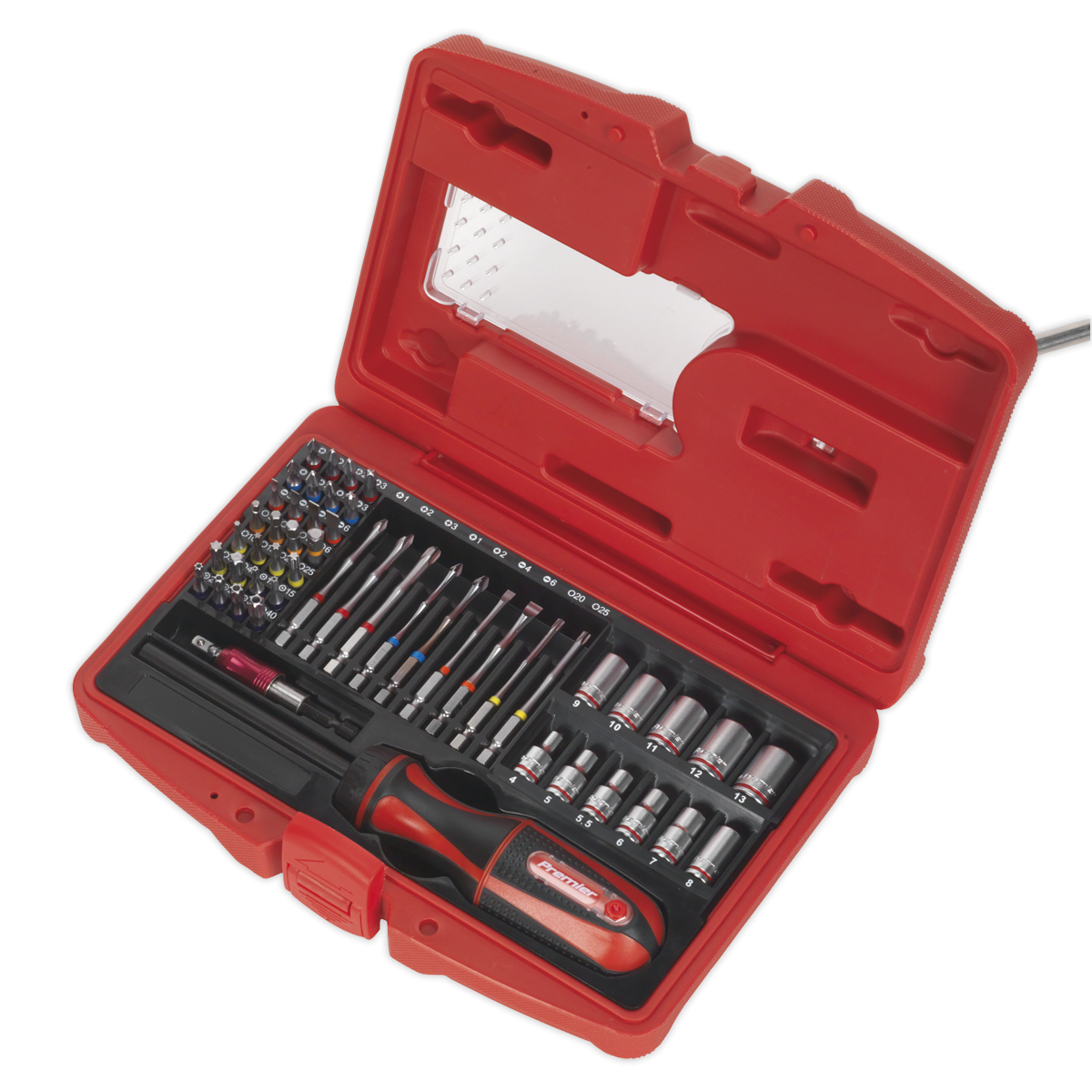 Premier AK64903 Premier Fine Tooth Ratchet Screwdriver & Accessory Set 51pc