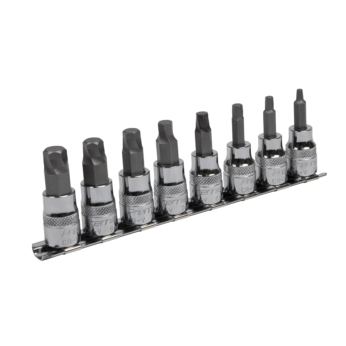Premier AK65601 Premier Lock-On™ Hex Socket Bit Set 3/8"Sq Drive 8pc