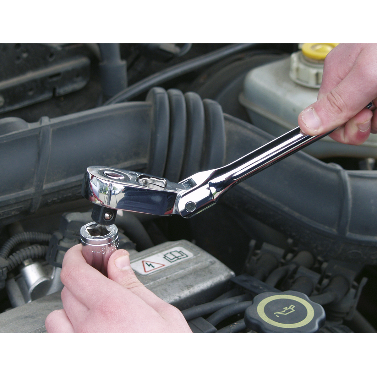 Premier AK661F Premier Pear-Head Ratchet Wrench with Flexi-Head & Flip Reverse 3/8"Sq Drive 300mm