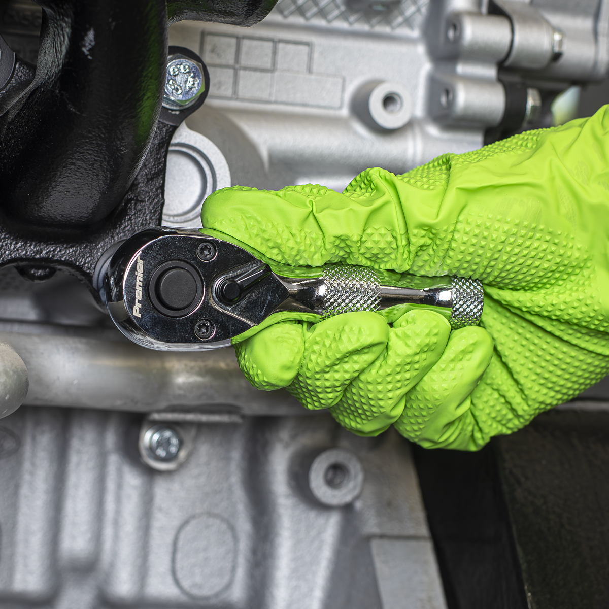 Premier AK661S Premier Stubby Pear-Head Ratchet Wrench with Flip Reverse 3/8"Sq Drive