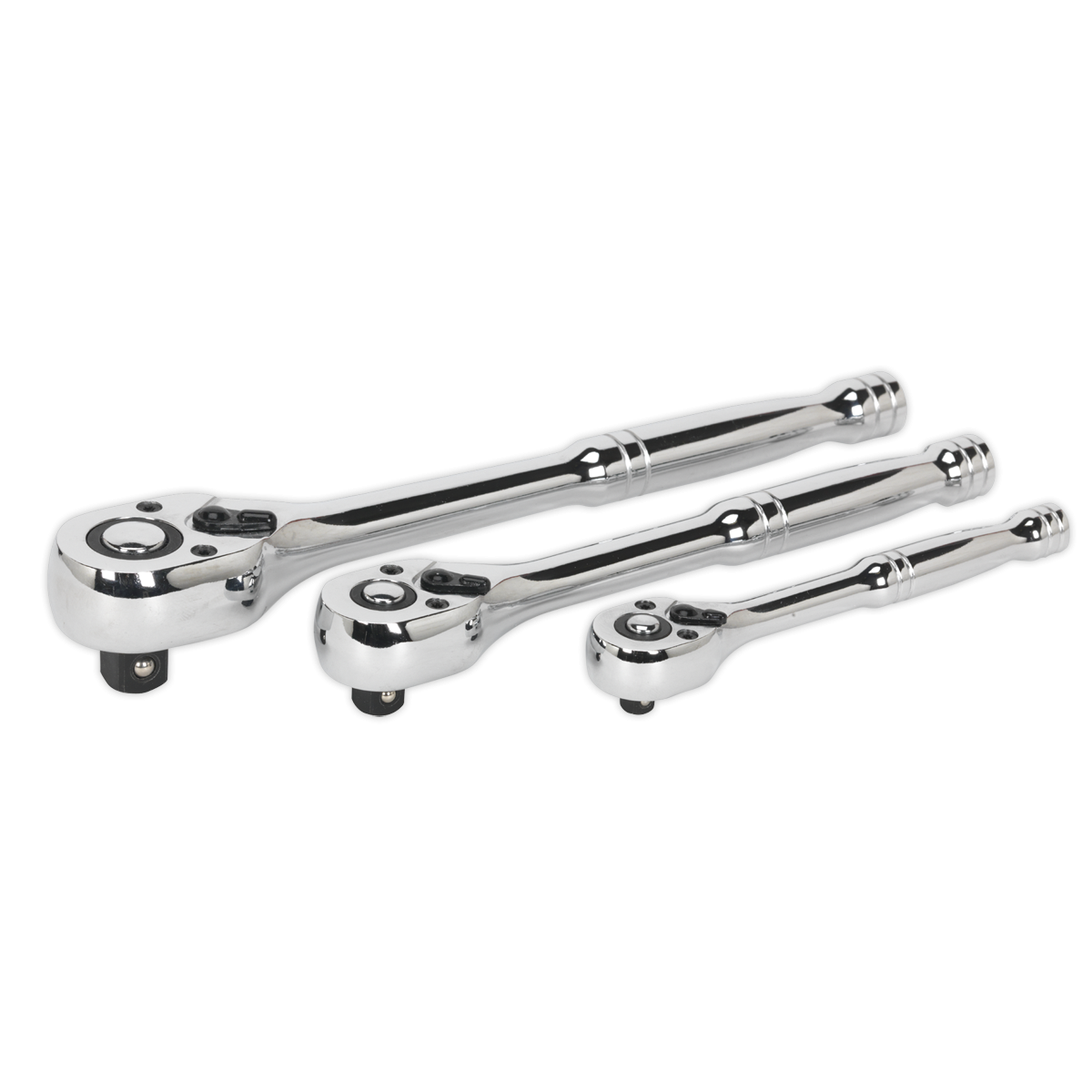Premier AK6672 Premier Pear-Head Ratchet Wrench Set with Flip Reverse 3pc