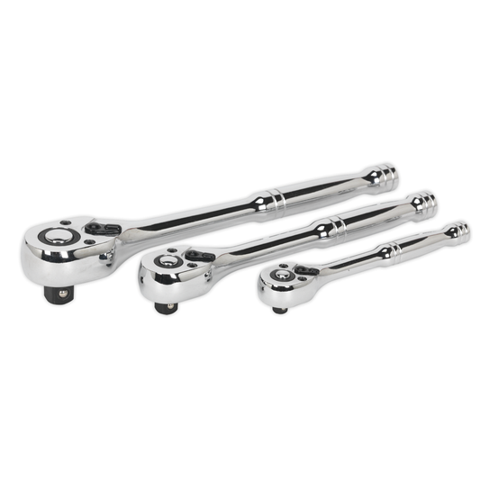 Premier AK6672 Premier Pear-Head Ratchet Wrench Set with Flip Reverse 3pc