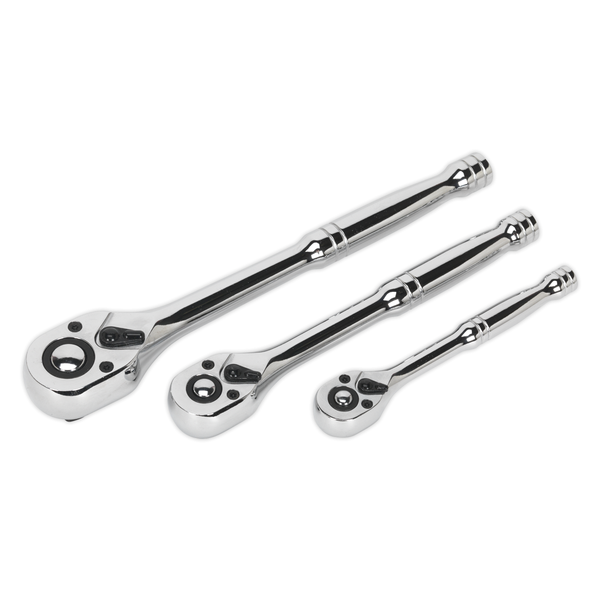 Premier AK6672 Premier Pear-Head Ratchet Wrench Set with Flip Reverse 3pc
