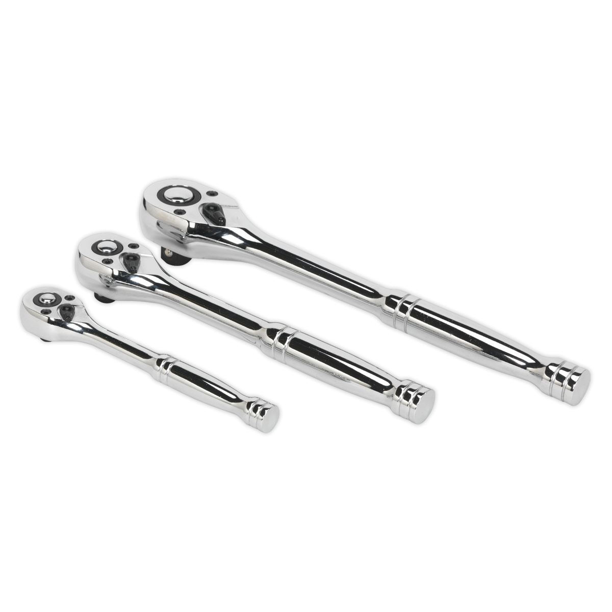 Premier AK6672 Premier Pear-Head Ratchet Wrench Set with Flip Reverse 3pc