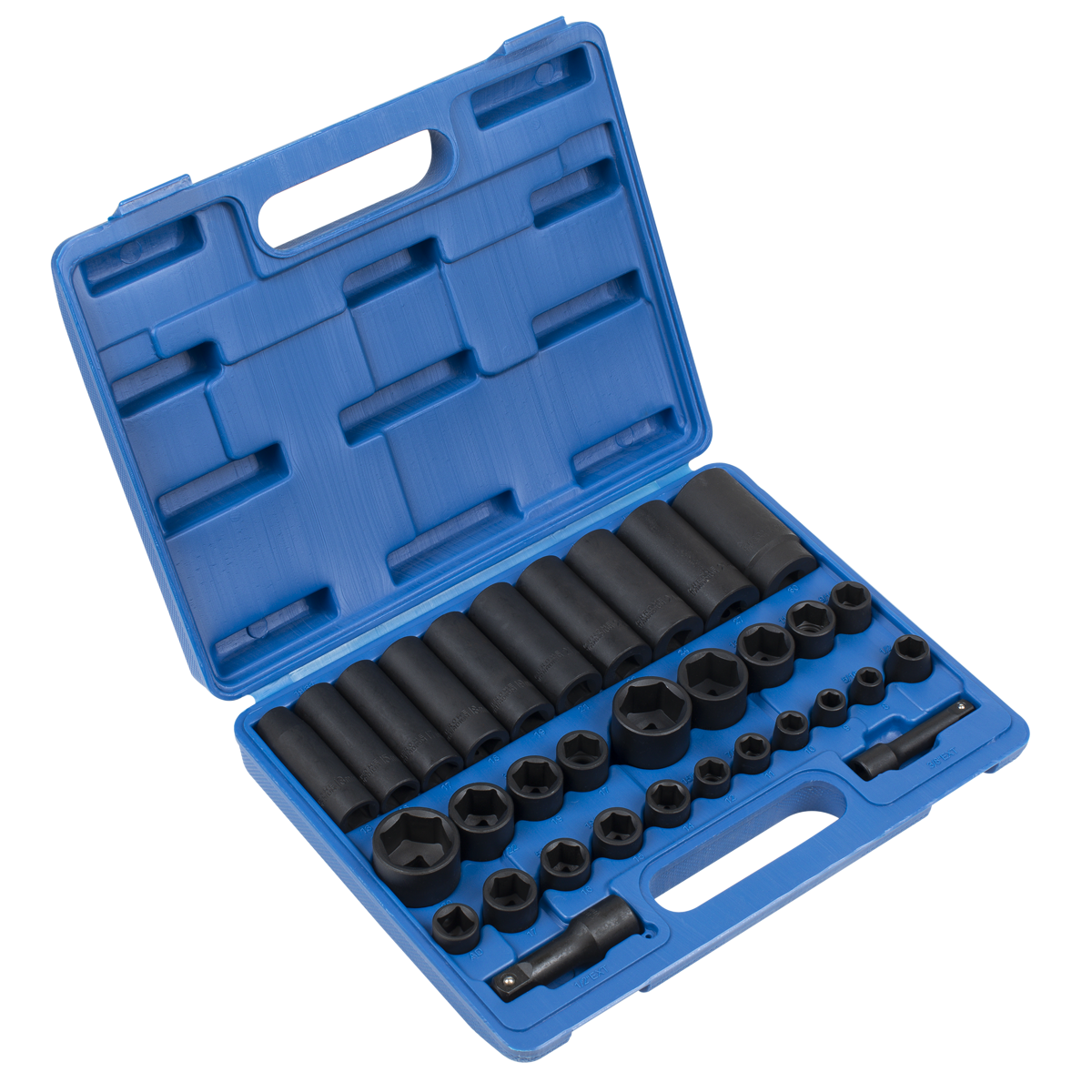 Premier AK681 Premier Metric/Imperial Impact Socket Set 3/8" & 1/2"Sq Drive 32pc