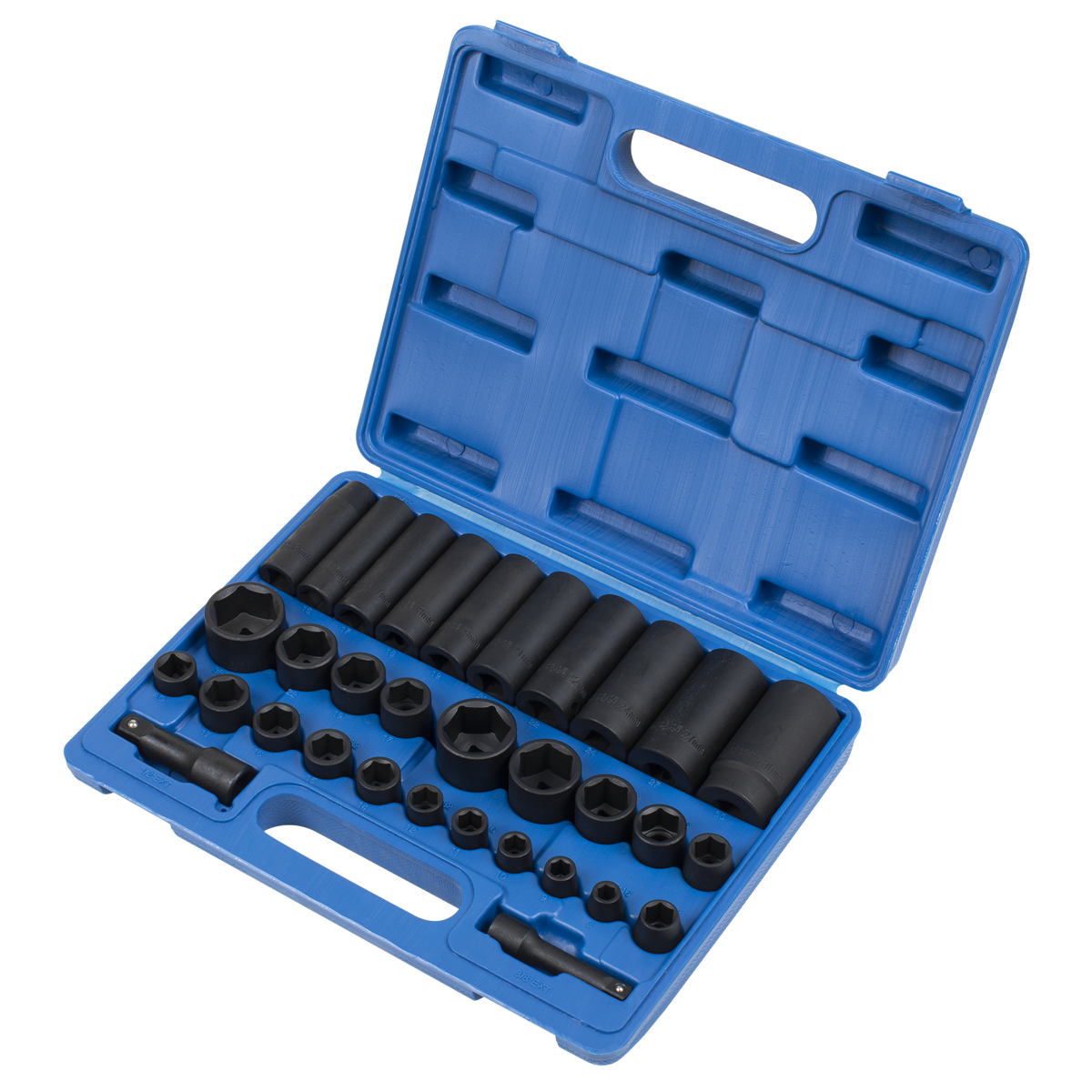 Premier AK681 Premier Metric/Imperial Impact Socket Set 3/8" & 1/2"Sq Drive 32pc