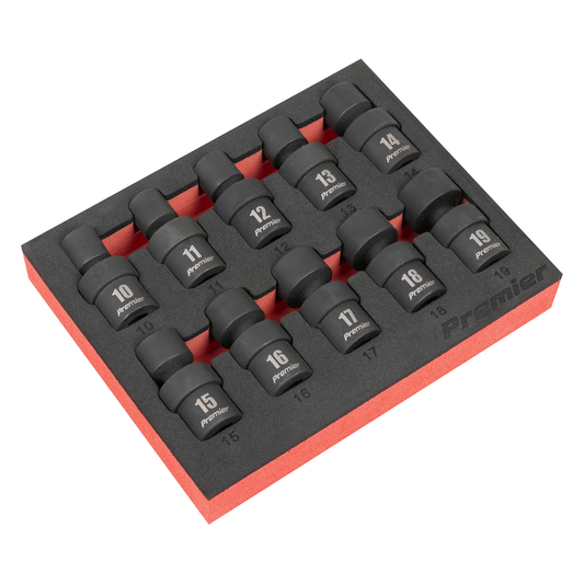 Premier AK68220 Premier Universal Joint Impact Socket Set 3/8"Sq Drive 10pc