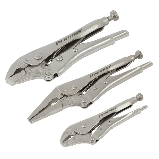 Premier AK6876 Premier Locking Pliers Set 3pc
