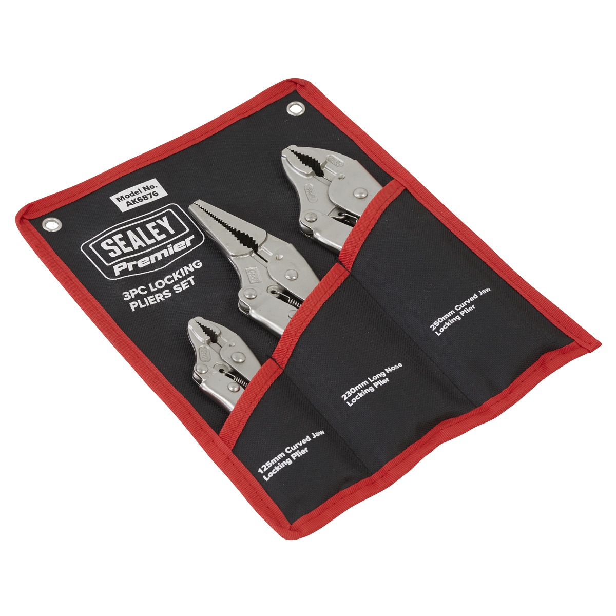 Premier AK6876 Premier Locking Pliers Set 3pc