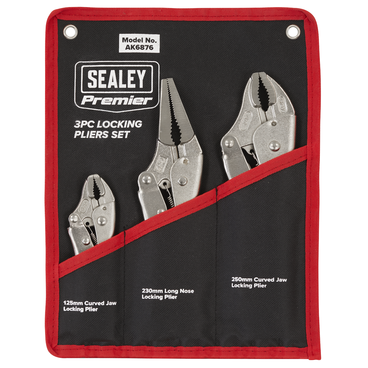 Premier AK6876 Premier Locking Pliers Set 3pc