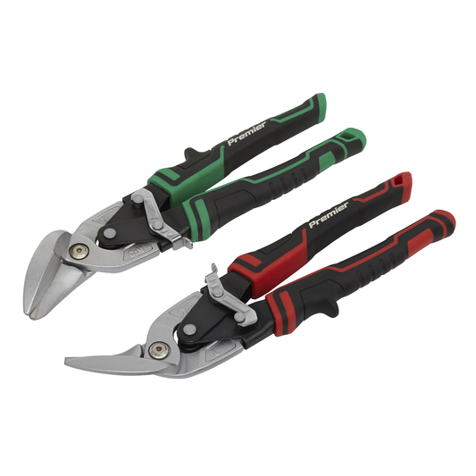 Premier AK69072 Premier High Leverage Offset Aviation Tin Snip Set 2pc