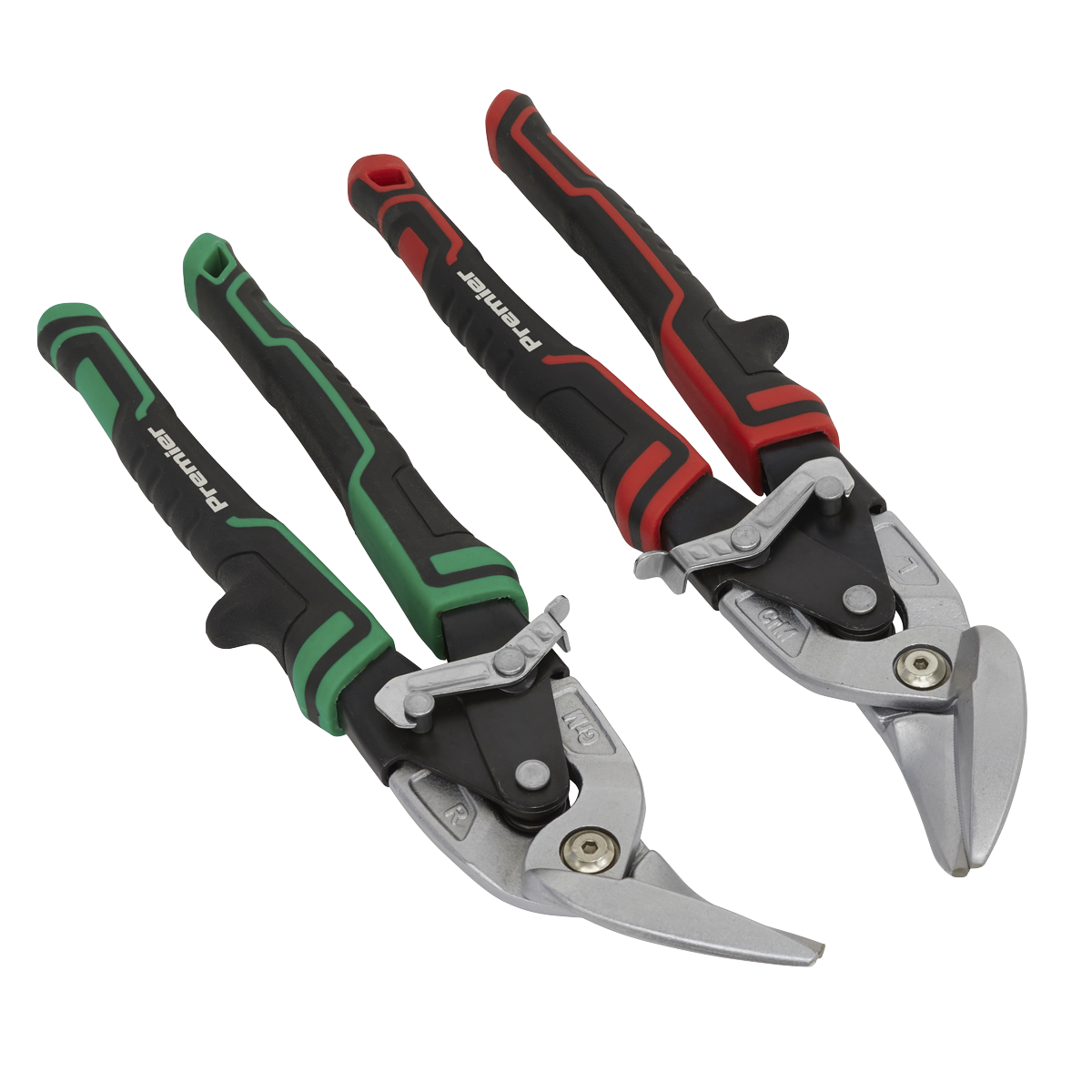 Premier AK69072 Premier High Leverage Offset Aviation Tin Snip Set 2pc