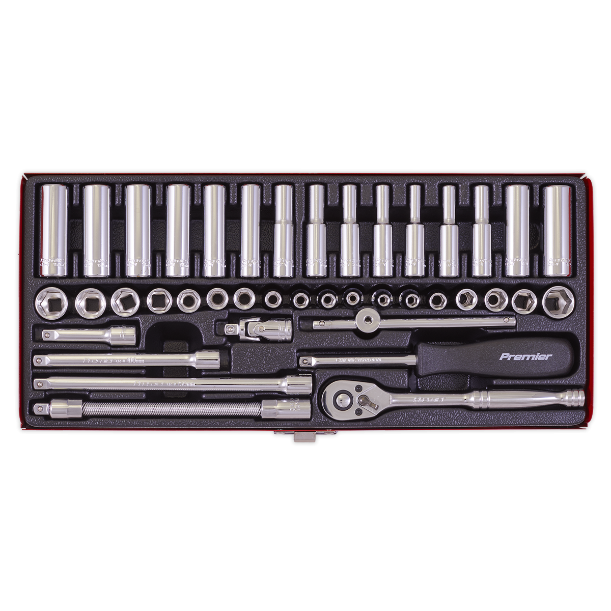 Premier AK690 Premier Metric/Imperial Socket Set 1/4"Sq Drive 41pc