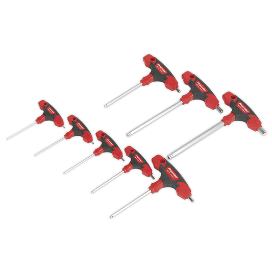 Premier AK7144 Premier T-Handle Ball-End Hex Key Set 8pc